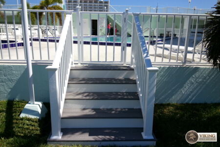Azek (Tahoe) decking w/ Azek white trim