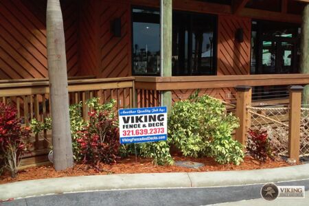 Wood Deck and Railings in front of a local business