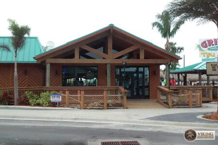 Wood Deck and Railings in front of a local business