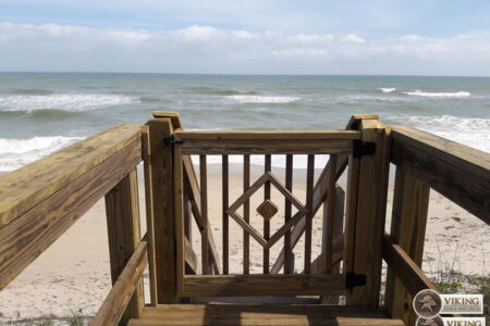 Pressure treated deck, railings, and gate