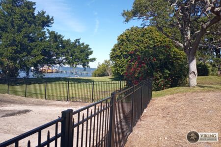 Black aluminum fence