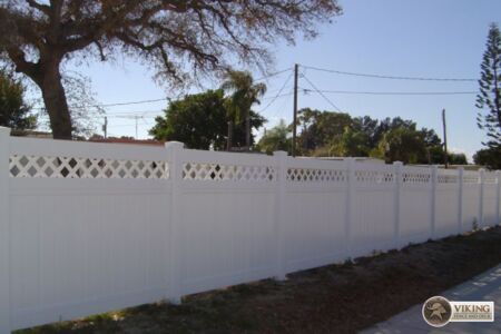 White Vinyl lattice top