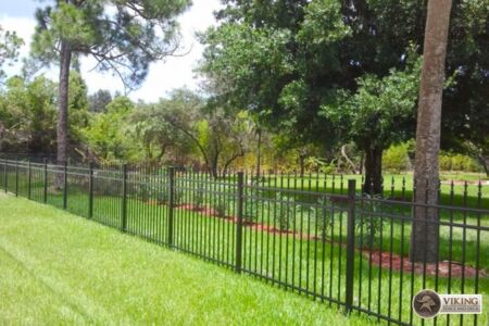 Black aluminum with decorative finials