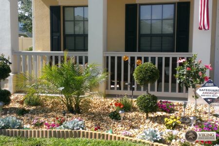 Railing on porch