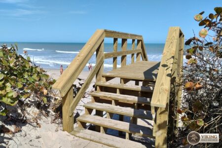 Ponce De Leon Beach Crossover Wood Railings