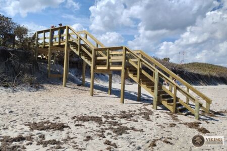 Ponce De Leon Beach Crossover Wood Railings