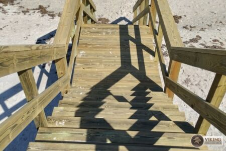 Ponce De Leon Beach Crossover Wood Railings